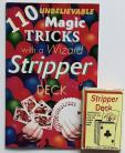 110 Unbelievable Magic Tricks with a Wizard Stripper Deck Booklet and Stripper Deck Set