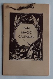 1944  SPHINX MAGIC CALENDAR WITH MAGIC THEMED WOODCUTS