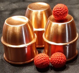 Chop Cup / Copper Cups / 1 Magnetic 2 Non-magnetic   