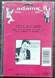 Vintage magic trick Adams Tell-A-Card 1992